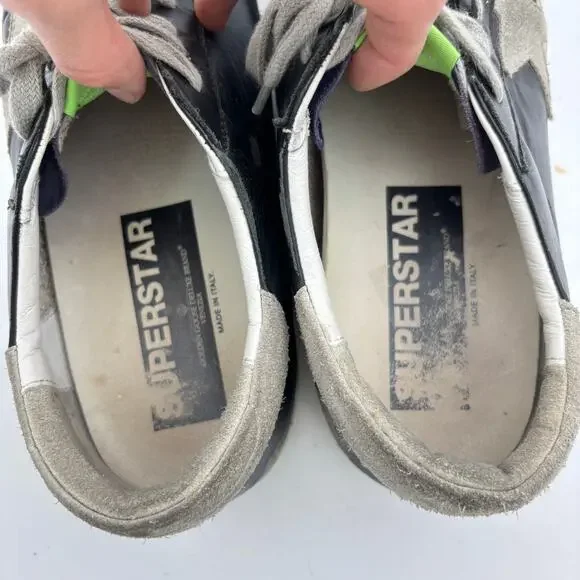 Golden Goose GDBB Super Star Sneakers Leather Suede Mens Shoes 41 US 8